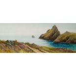 REGINALD DANIEL SHERRIN (BRITISH, 1891-1971) Coastal Landscape, probably Devon, gouache, signed