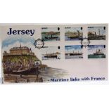 STAMPS - A JERSEY FIRST DAY COVER COLLECTION, 1969-2005 (total 180; three albums).