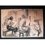 PERCY DRAKE BROOKSHAW (BRITISH, 1907 - 1993) 'Classroom' lithograph, signed and dated in red