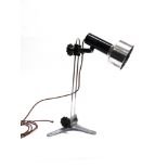 A C.1970S ADJUSTABLE DESK LAMP BY THORN on metal tripod base, approx 49cm high