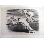 PERCY DRAKE BROOKSHAW (BRITISH, 1907 - 1993) 'Cricket Match' lithograph, signed in pencil bottom