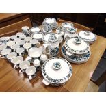 A LARGE COLLECTION OF MIDWINTER 'SPANISH GARDEN' DINNERWARE including six dinner plates, four