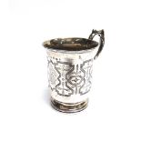 A VICTORIAN SILVER CHRISTENING MUG by Henry Hyd Aston, Birmingham 1864, the body with tuck in base