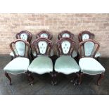 A MATCHED SET OF EIGHT EDWARDIAN MAHOGANY DINING CHAIRS (6+2)