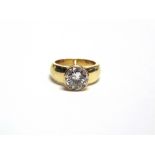 A FRENCH DIAMOND SINGLE STONE RING unmarked, the brilliant cut of approximately 1.85 carats,