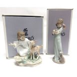 TWO LLADRO FIGURAL GROUPS: no. 6928 'And a Little Child Shall Lead Them / Y un Nino les Guira' and