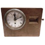 A KOSMOID TIME RECORDER CLOCK with a wooden case, 33cm x 26cm.