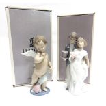 TWO LLADRO FIGURES: no. 6311 'Cupid/Flechas de Amor' and no. 6164 'Wedding Bells/ Boda Actual' (both