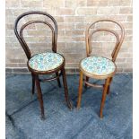 TWO SIMILAR BENTWOOD CHAIRS the larger 93cm high