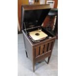 A COLUMBIA VIVA-TONAL GRAFONOLA NO.124A CABINET GRAMOPHONE retailed by Harrods, with an H.M.V. No.5B