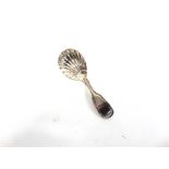 A WILLIAM IV SILVER CADDY SPOON by Mary Chawner, London 1836, the fluted oval bowl to a fiddle and