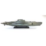 A SECOND WORLD WAR PRISONER OF WAR LARGE SCRATCH BUILT MODEL OF TYPE VIIB U-BOAT U-50 '