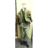 A VIETNAM WAR (1965-1975) U.S. INFANTRYMAN'S 'GRUNT' UNIFORM comprising a poplin combat coat 3rd