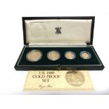 GREAT BRITAIN - ELIZABETH II, GOLD PROOF SET, 1980 comprising five pounds, two pounds, sovereign and