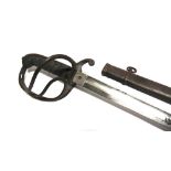 A BRITISH 1821 PATTERN ARTILLERY VOLUNTEERS OFFICER'S SWORD retailed by Hannington, the 82cm