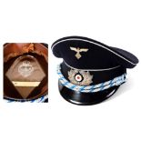 TECHNISCHE NOTHILFE (TeNo) - AN OFFICER'S VISOR CAP (SCHIRMMUTZE) private purchase, of quality