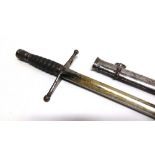 A BRITISH VICTORIAN DRESS SWORD by Rogers, the 82.5cm straight polished blade etched with a