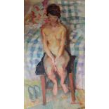 PERCY DRAKE BROOKSHAW (1907 - 1993) 'Female Nude Study' oil on canvas, signed and dated bottom right