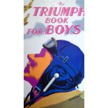 PERCY DRAKE BROOKSHAW (BRITISH, 1907 - 1993) 'The Triumph Book for Boys' printed book cover by