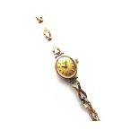 ROTARY, A LADYS GOLD MECHANICAL BRACELET WATCH 6g gross excluding the movement, cased