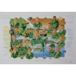 AFTER M RYALL 'South African World Cup Squad 2003', a limited edition colour montage cricketing