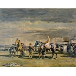 AFTER SIR ALFRED MUNNINGS 'After the Race', colour print, 51 x 65cm