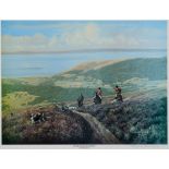 AFTER DONALD AYRES 'On the slopes of Dunkery' Limited edition colour print, no. 83/100 Signed and