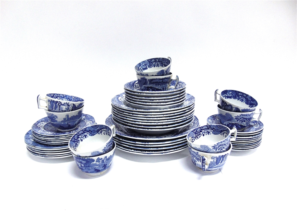 A COLLECTION OF COPELAND SPODE 'ITALIAN' PATTERN CERAMICS including pair of meat plates, pair of