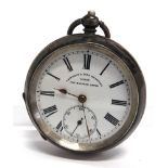 FATTORINI & SONS, BRADFORD an open faced pocket watch, the signed white enamel dial with black Roman