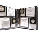 VARIOUS - FRANKLIN MINT OFFICIAL SILVER COINS OF THE OLYMPIC GAMES comprising eight coins;