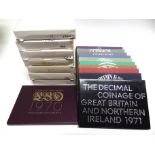 GREAT BRITAIN - ELIZABETH II, COIN SETS, 1970-1989 inclusive, in hard plastic cases, (20).