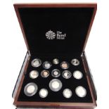 GREAT BRITAIN - ELIZABETH II, PREMIUM PROOF COIN SET, 2014 comprising fifteen coins, limited edition