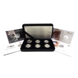 GREAT BRITAIN - ELIZABETH II, ASSORTED SILVER comprising a Britannia 20th Anniversary Silver Proof