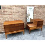 A G PLAN STYLE FOUR DRAWER CHEST and matching dressing table