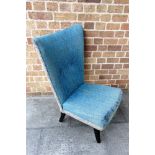 HOWARD KEITH: a 1950s 'ENCORE' COCKTAIL CHAIR on beech legs, with original upholstery and label to