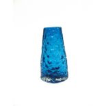 GEOFFREY BAXTER FOR WHITEFRIARS: a 'Volcano' vase in Kingfisher blue, 18cm high