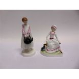 TWO ROYAL DOULTON FIGURES: HN3021 'Polly Put the Kettle On' and HN3030 'Little Bo Peep'