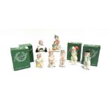 SEVEN BESWICK CLOWNS: LL1 'Happy Birthday'; LL2 'I Love You' (boxed); LL4 'Just For You' (boxed);