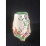 A CLARICE CLIFF NEWPORT POTTERY VASE relief moulded and painted decoration of a blossoming tree,