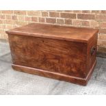 AN ELM BLANKET BOX 81cm wide 42cm deep 42cm high