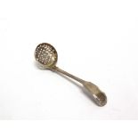 A VICTORIAN SILVER SIFTING SPOON by Lias & Lias, London 18, fiddle and thread pattern, 15.5cm