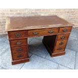 A MAHOGANY TWIN PEDESTAL DESK 121cm wide 64cm deep 76cm high