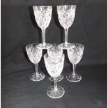 A SET OF SIX BACCARAT' LAGNY' PORT GLASSES 14cm high