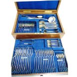 A CANTEEN OF LATE VICTORIAN SILVER OLD ENGLISH PATTERN FLATWARE by Aldwinkle & Slater, London