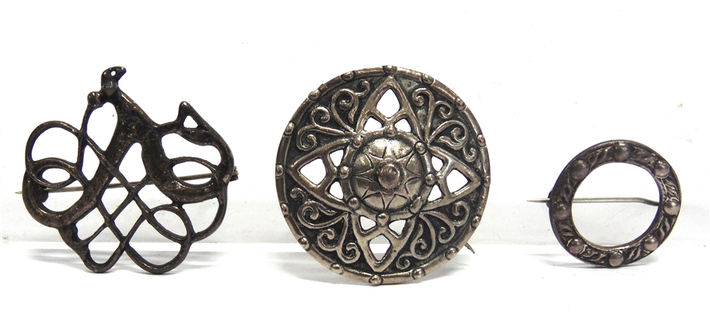 DAVID - ANDERSON, A SILVER COPY OF A VIKING JEWEL IN THE FORM OF A BROOCH a Robert Allison