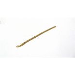 A 9 CARAT GOLD BRACELET of hollow double curb links, 18.3cm long, 4.9g gross