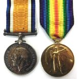 A GREAT WAR PAIR OF MEDALS TO CORPORAL D. STUART, OXFORDSHIRE & BUCKINGHAMSHIRE LIGHT INFANTRY