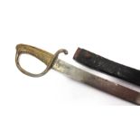 A FRENCH 1816 MODEL INFANTRY / ARTILLERY BRIQUET the 65cm slightly curved blade marked at the