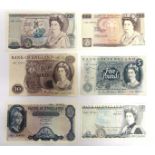 GREAT BRITAIN - A COLLECTION OF BANKNOTES five pounds to ten shillings; together with a small