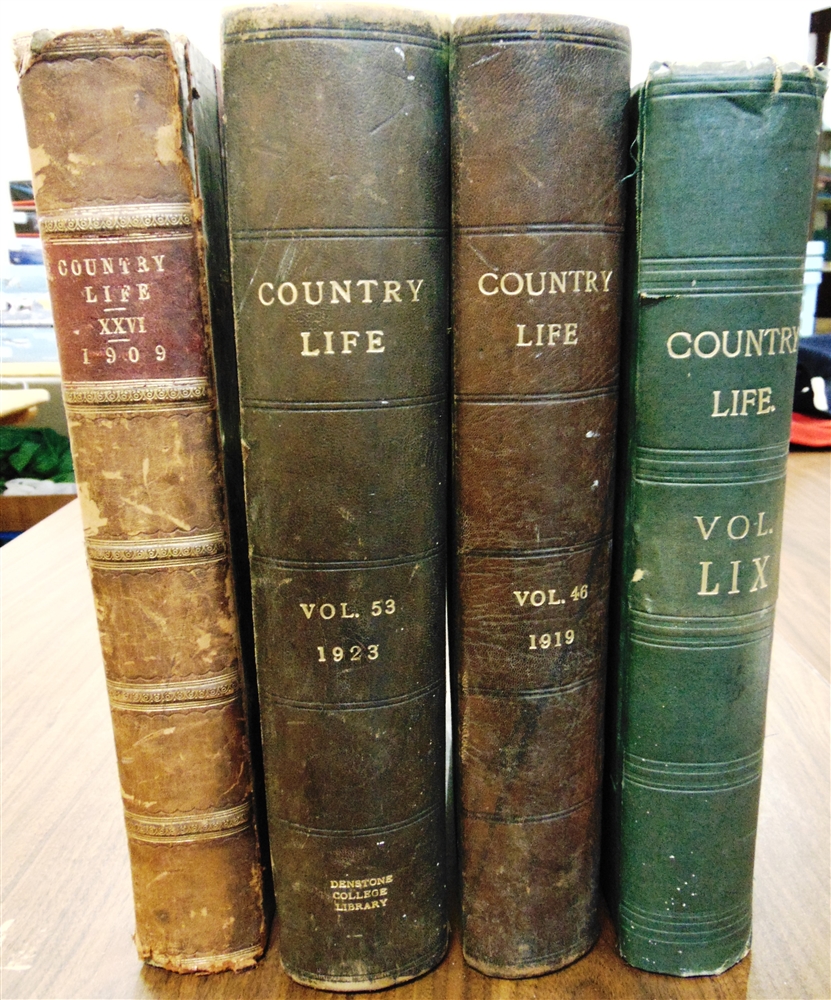 [MISCELLANEOUS] Country Life, vol. XXVI, 1909; vol 46, 1919; vol 53, 1923 and vol LIX, Jan-June